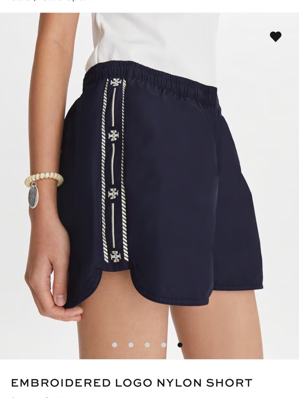 Tory Burch - Embroidered Logo Navy Women’s Shorts